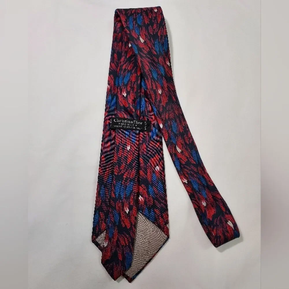 Christian Dior Silk Abstract Paisley Tie Bundle